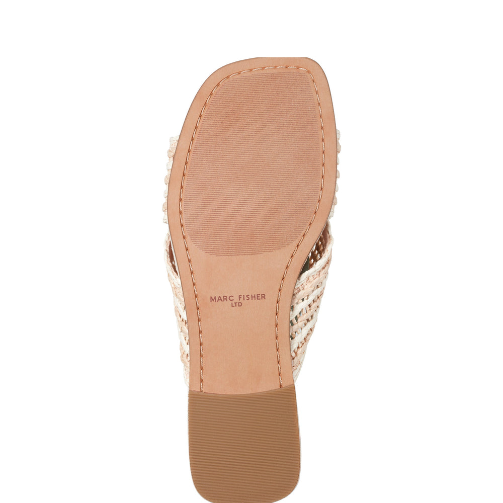 Nylie Flat Sandal - Natural/White