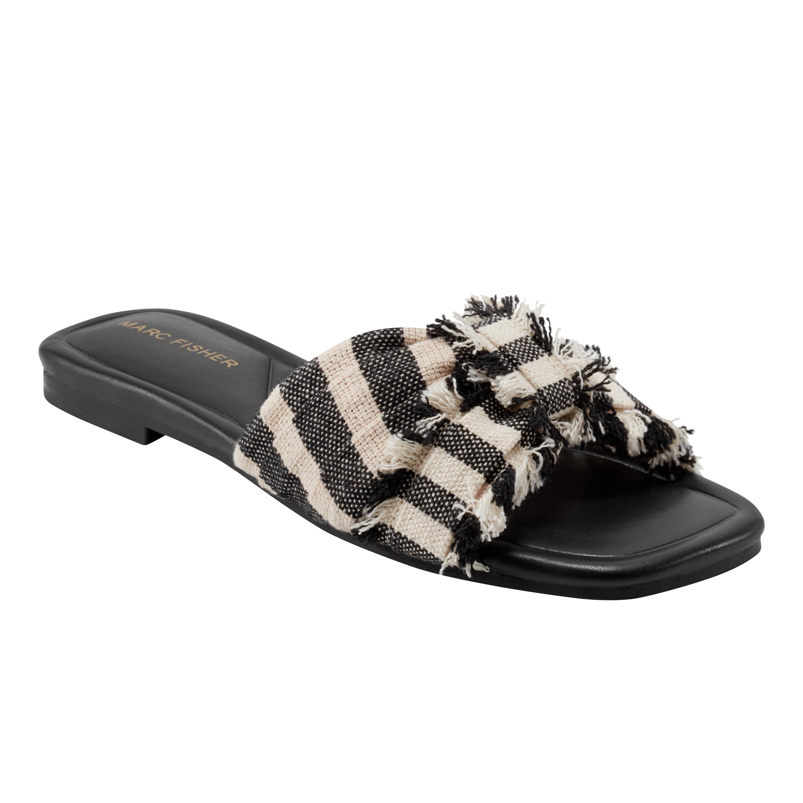 Orbit Flat Sandal - Black Stripe