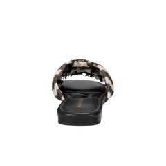 Orbit Flat Sandal - Black Stripe