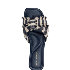 Orbit Flat Sandal - Navy Stripe
