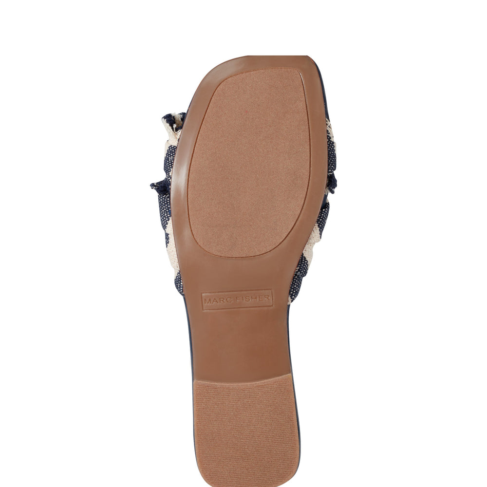 Orbit Flat Sandal - Navy Stripe