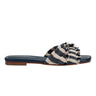 Orbit Flat Sandal - Navy Stripe