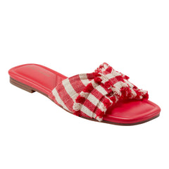 Orbit Flat Sandal - Red Stripe