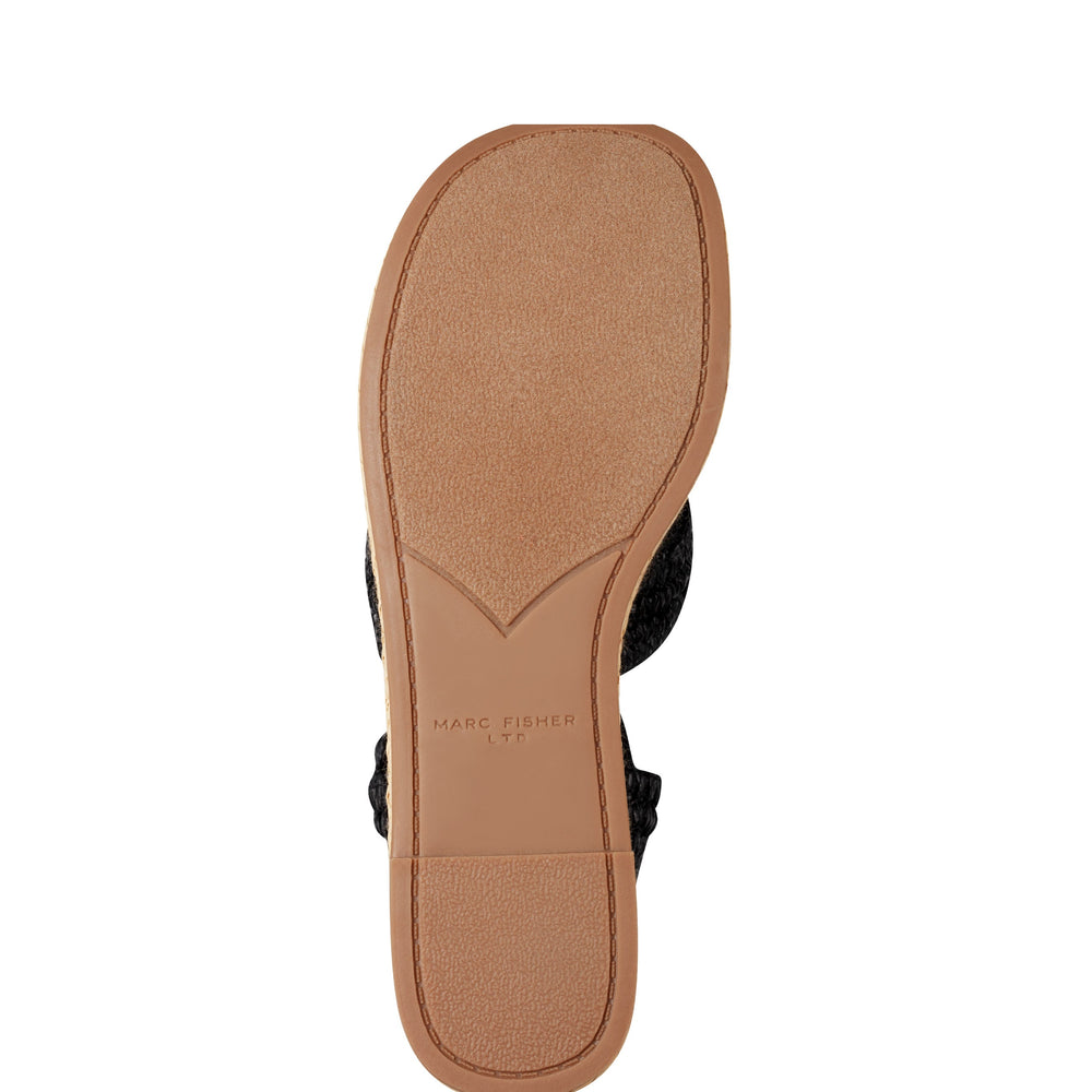 Payley Platform Wedge Sandal - Black Raffia