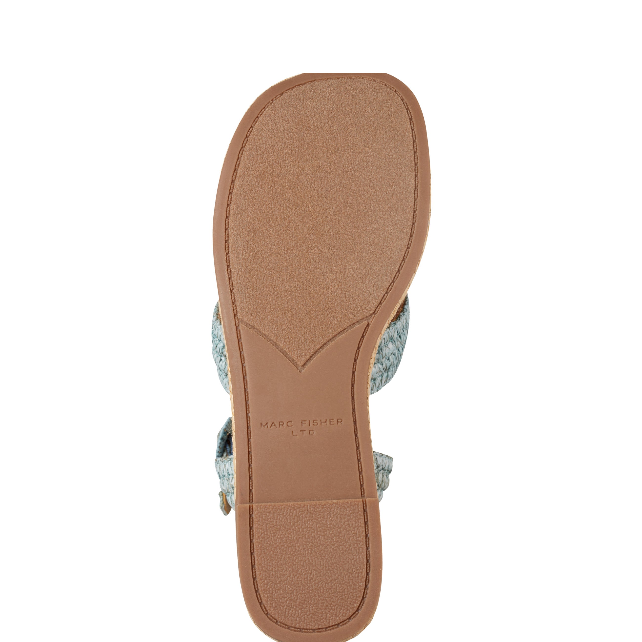 Payley Platform Wedge Sandal - Light Blue Raffia