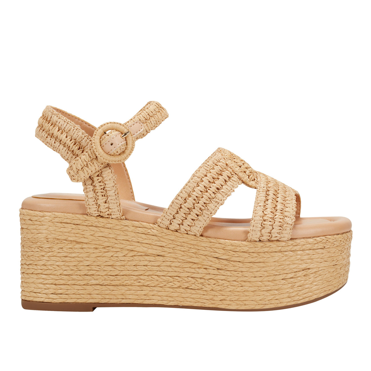 Payley Platform Wedge Sandal - Natural Raffia