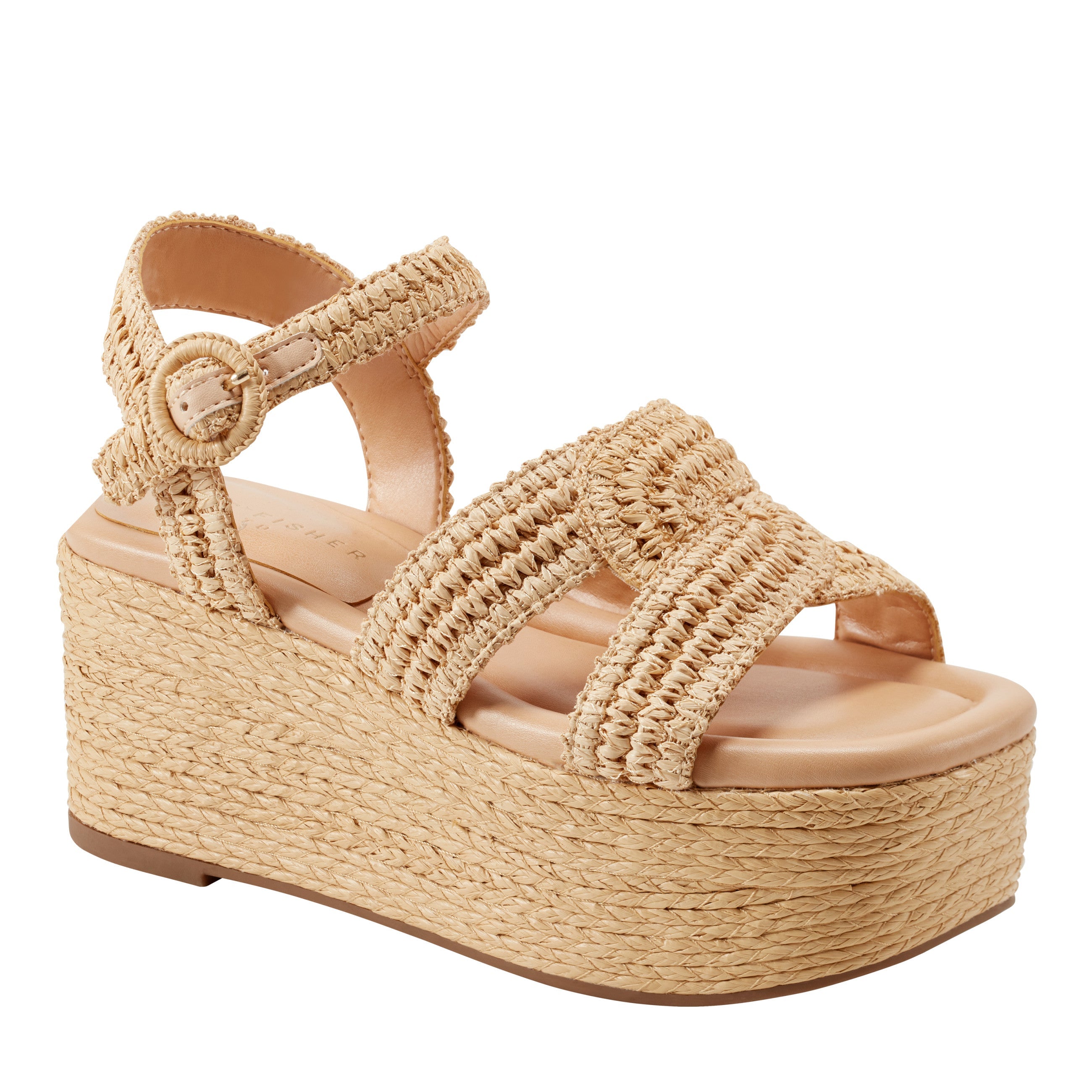 Payley Platform Wedge Sandal - Natural Raffia