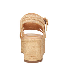 Payley Platform Wedge Sandal - Natural Raffia