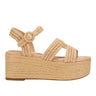 Payley Platform Wedge Sandal - Natural Raffia