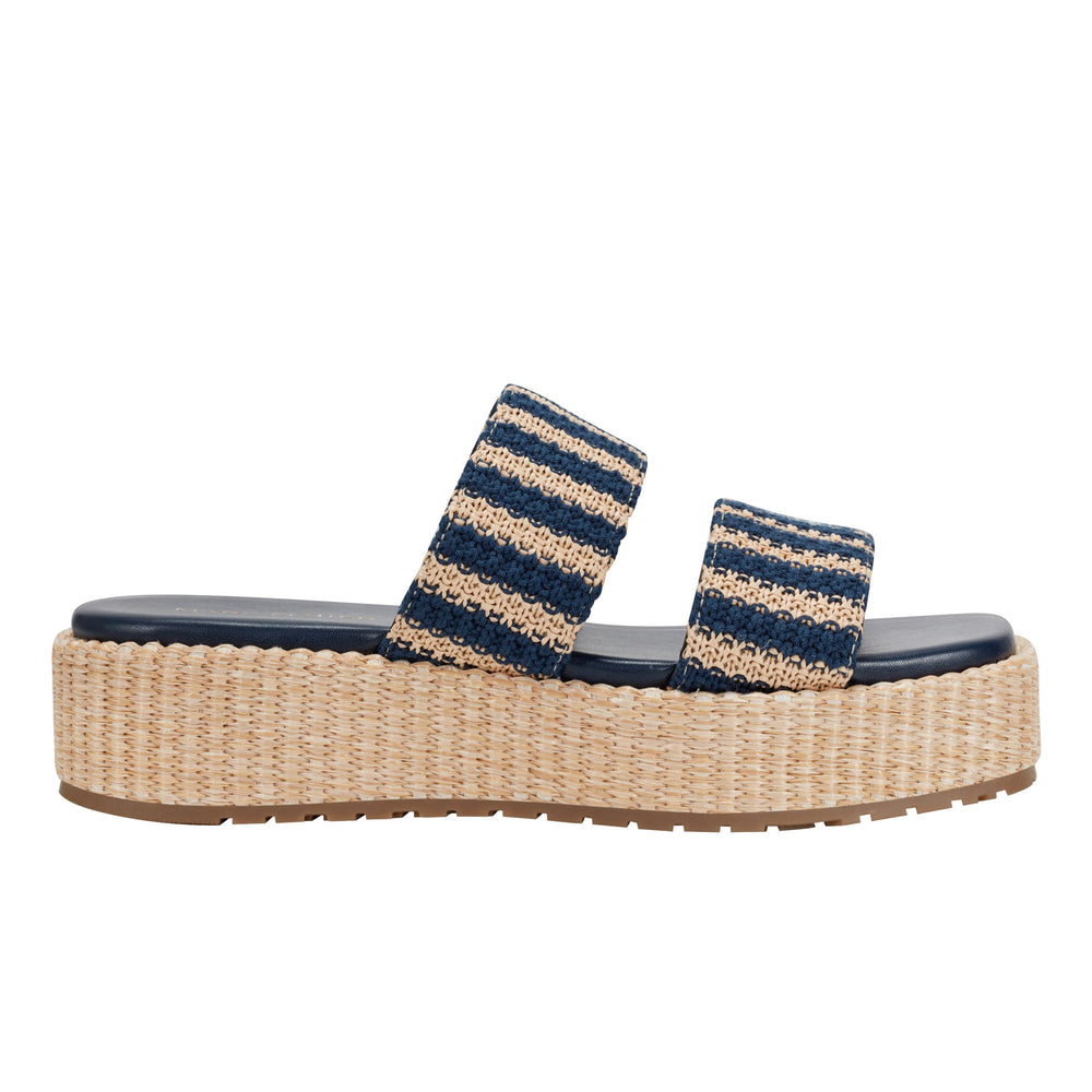 Pelma Flatform Sandal - Navy Stripe