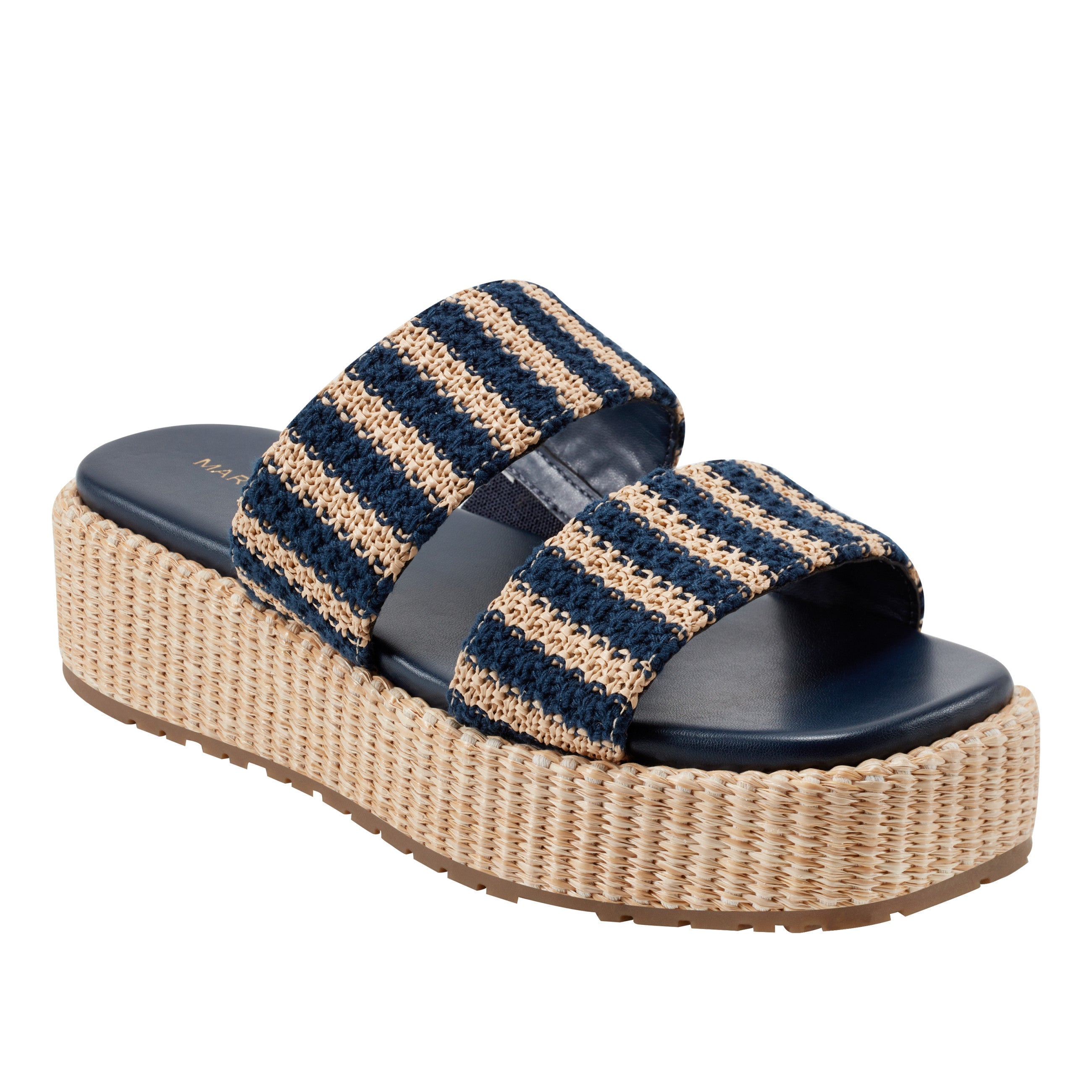 Pelma Flatform Sandal - Navy Stripe