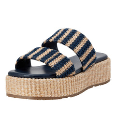 Pelma Flatform Sandal - Navy Stripe