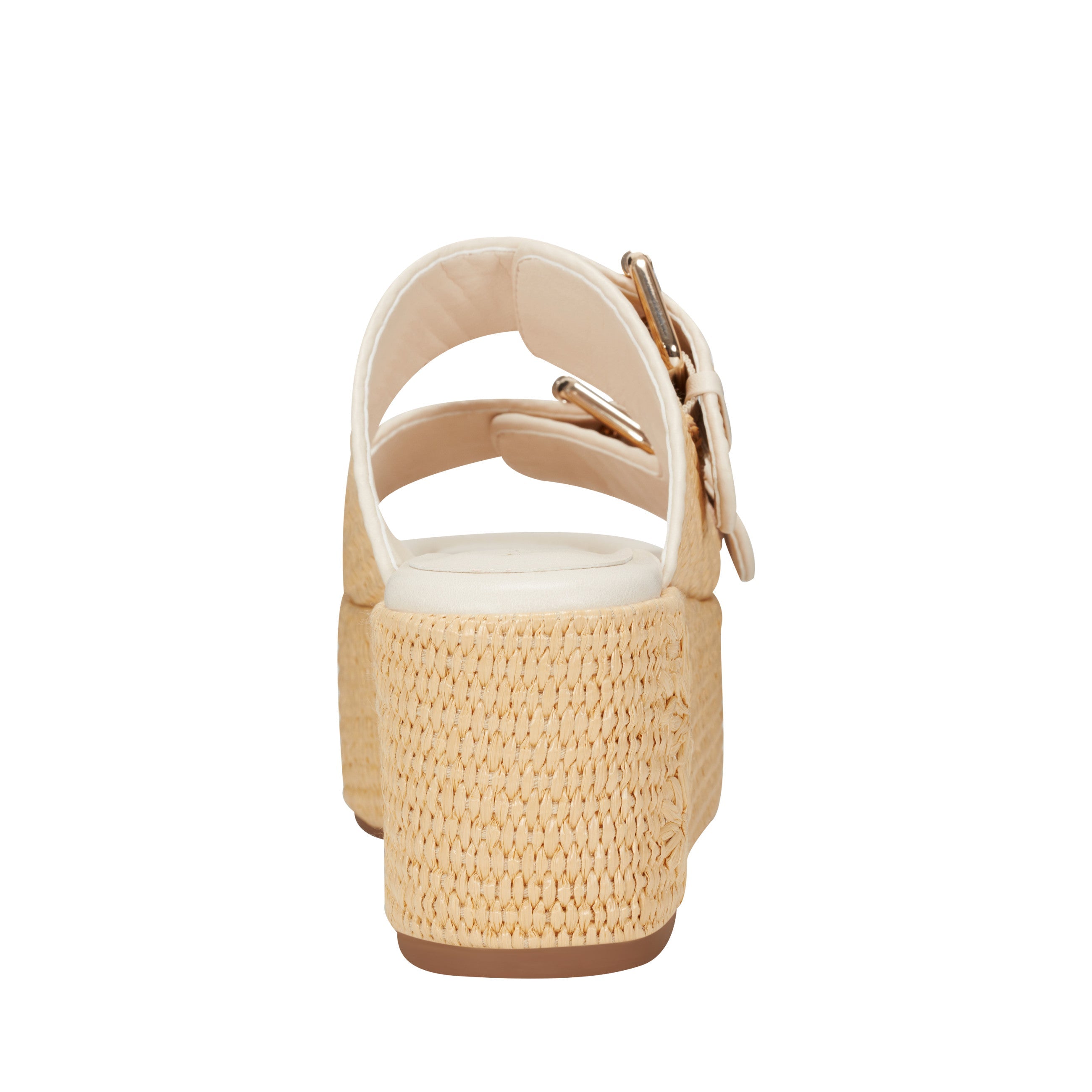 Poppy Platform Slide Sandal - Light Natural/Ivory Raffia
