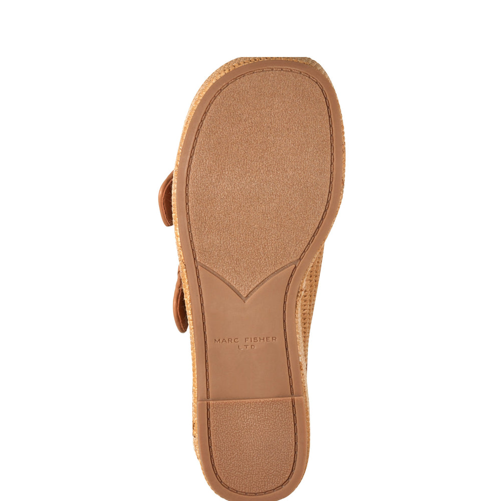 Poppy Platform Slide Sandal - Natural Raffia