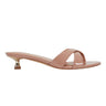 Tracey Slide Dress Sandal - Natural Patent