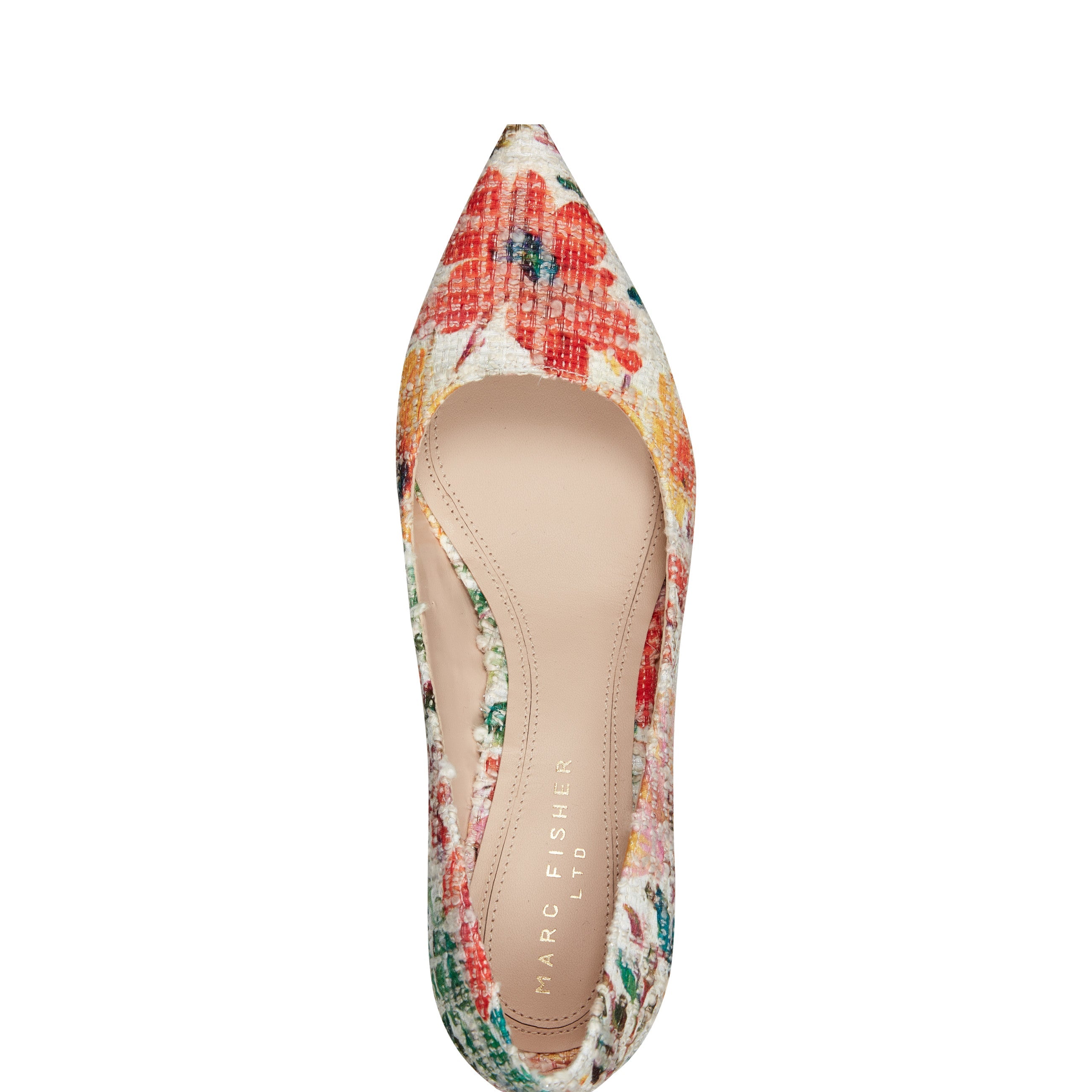 Zala Block Heel Pointy Toe Pump - Floral