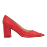 Zala Block Heel Pointy Toe Pump - Medium Pink Suede