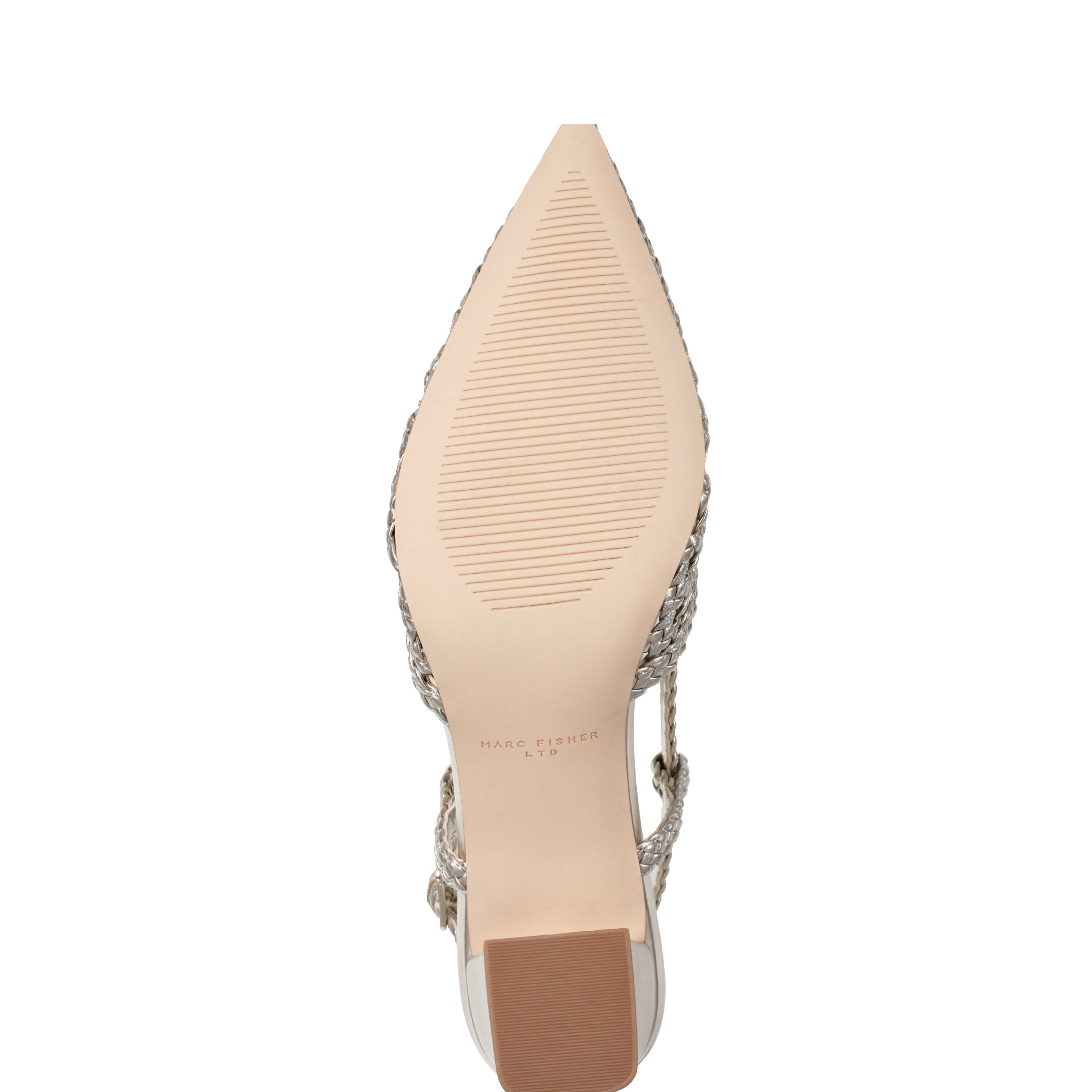 Zunnie Block Heel Woven Slingback Pump - Platino Leather