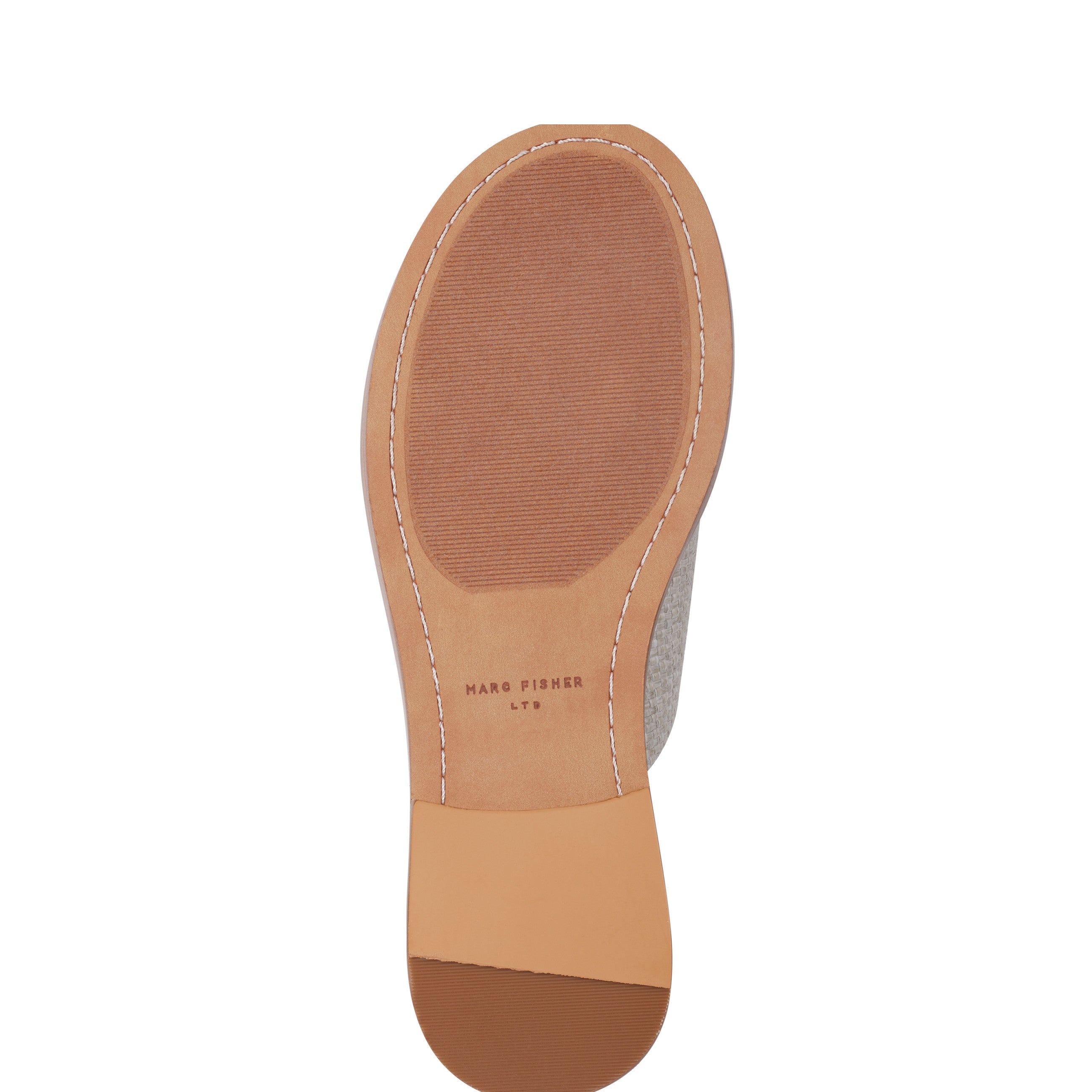 Grayce Flat Slide Sandal - Light Grey Raffia