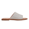 Grayce Flat Slide Sandal - Light Grey Raffia