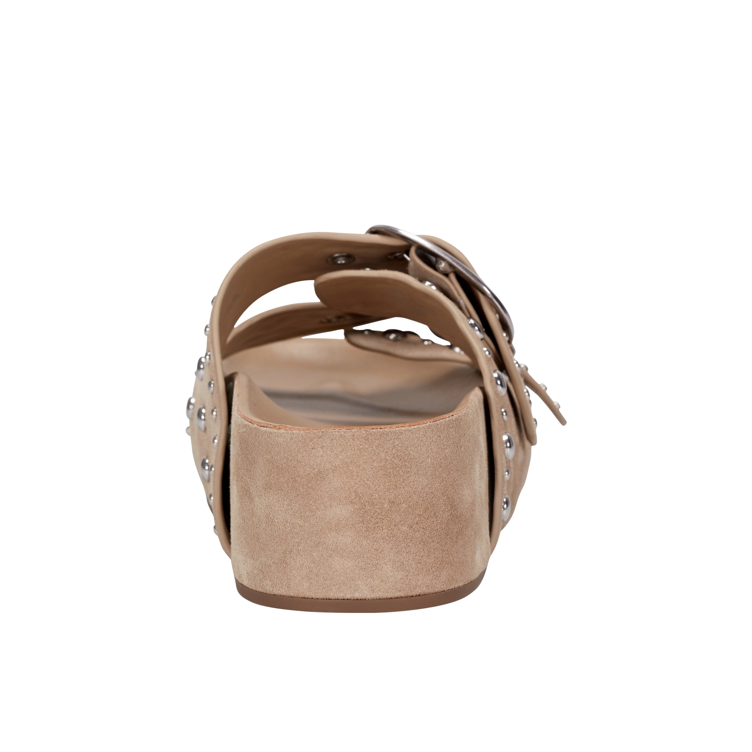 Sayge Footbed Studded Sandal - Natural Suede