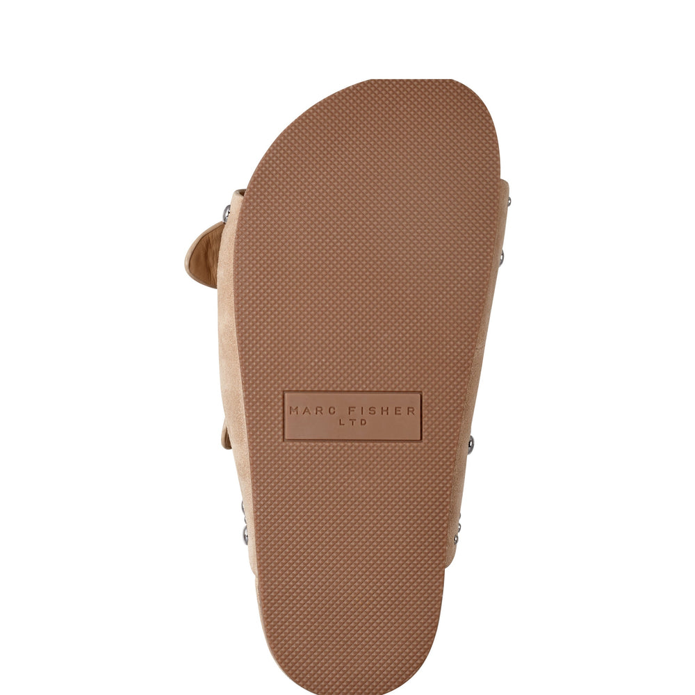 Sayge Footbed Studded Sandal - Natural Suede