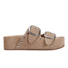 Sayge Footbed Studded Sandal - Natural Suede