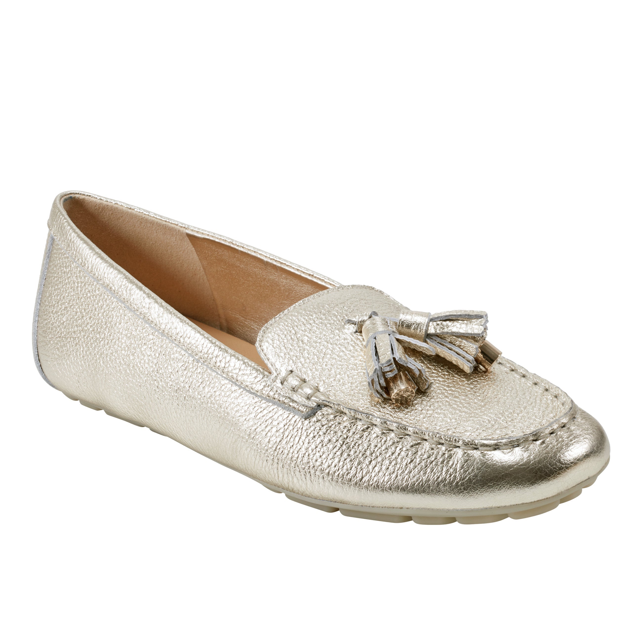 Layney Casual Tassle Loafer - Gold