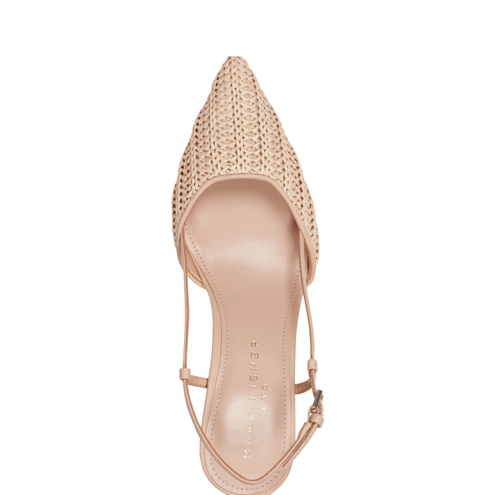 Flory Slingback Pump - Natural Raffia