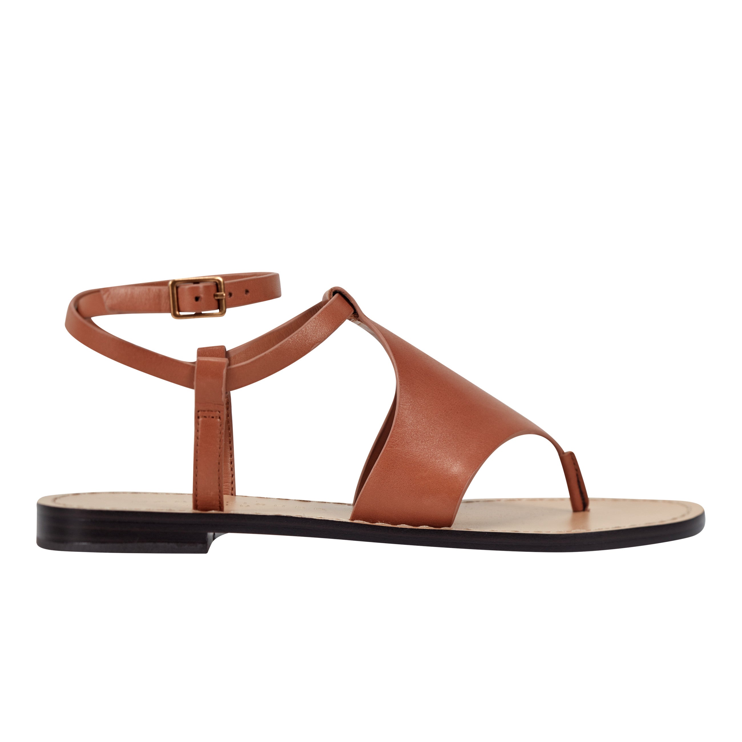 Lille Thong Flat Sandal - Natural Leather