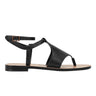 Lille Thong Flat Sandal - Black Leather