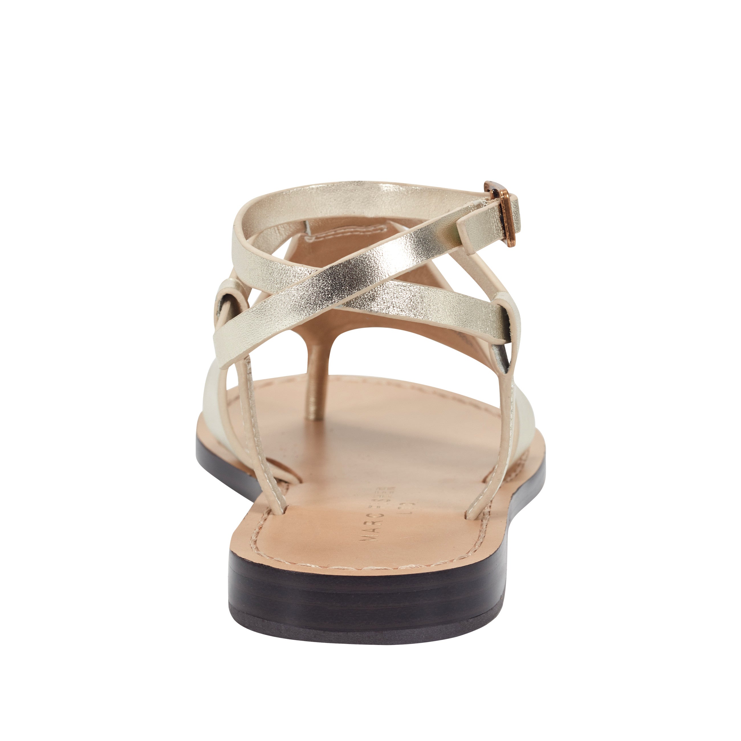 Lille Thong Flat Sandal - Platino Leather