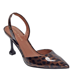Hadya Slingback Pump - Patent Leopard