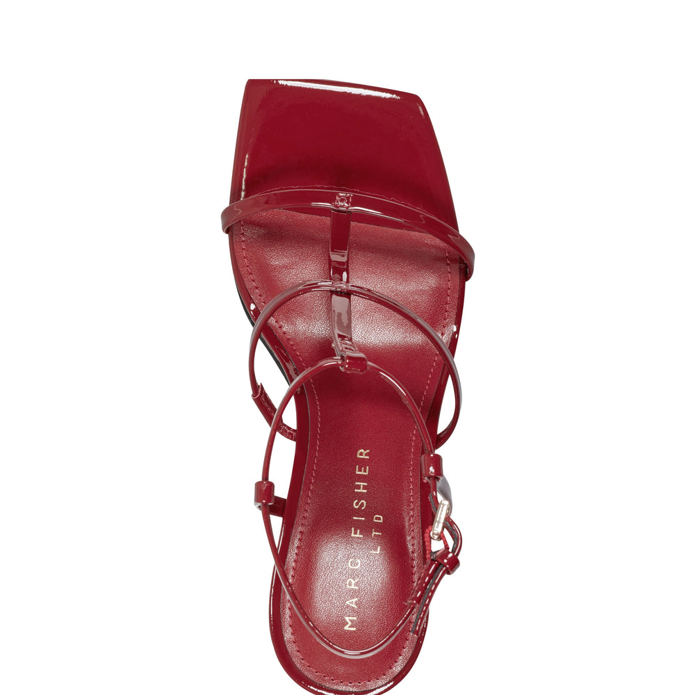 Dennie Strappy Dress Sandal - Dark Red Patent