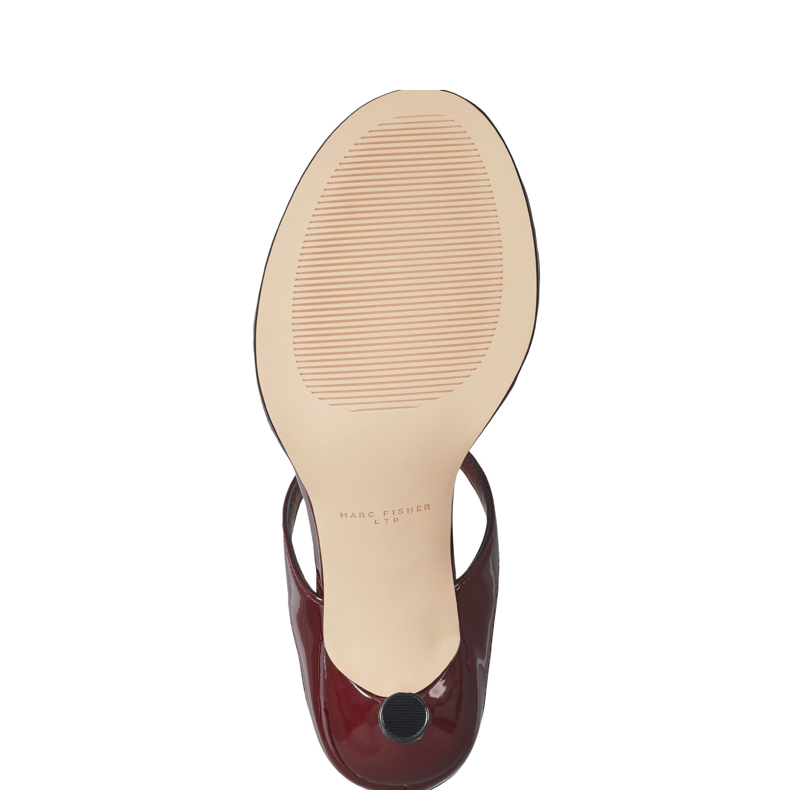 Alonde Heeled Slide Sandal - Dark Red Patent