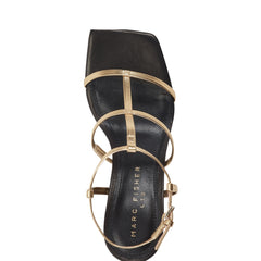 Dennie Strappy Dress Sandal - Gold/Black Patent