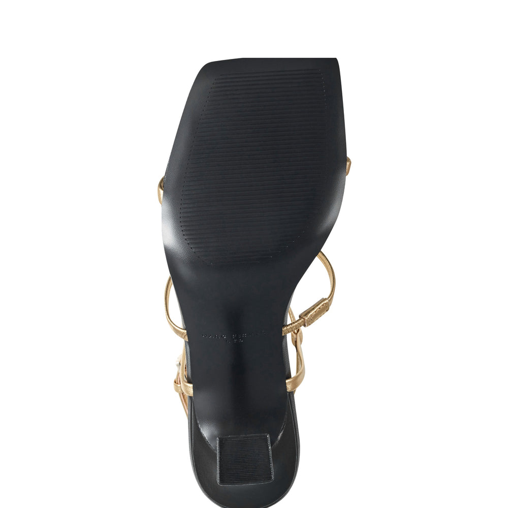 Dennie Strappy Dress Sandal - Gold/Black Patent