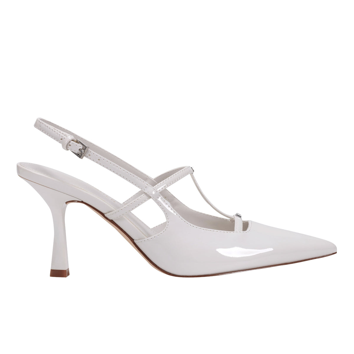 Remmi Strappy Slingback Pump - White Patent