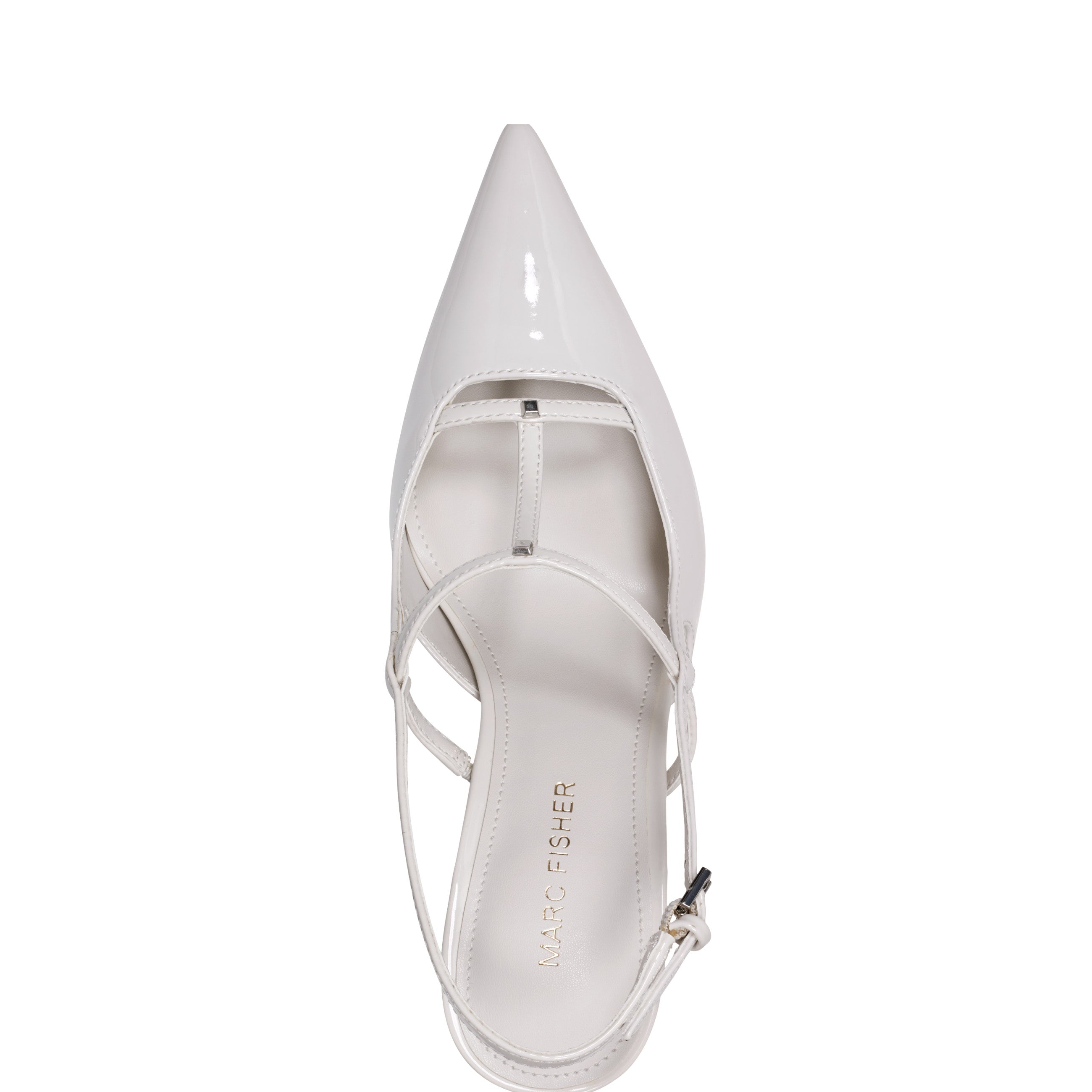 Remmi Strappy Slingback Pump - White Patent