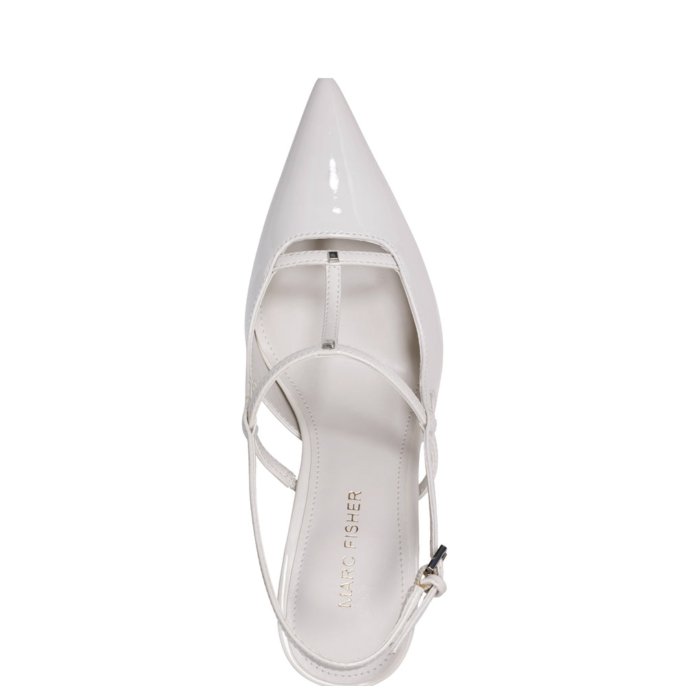 Remmi Strappy Slingback Pump - White Patent
