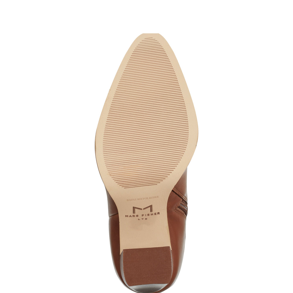 Lannie Wide Calf Dress Boot - Medium Natural Leather