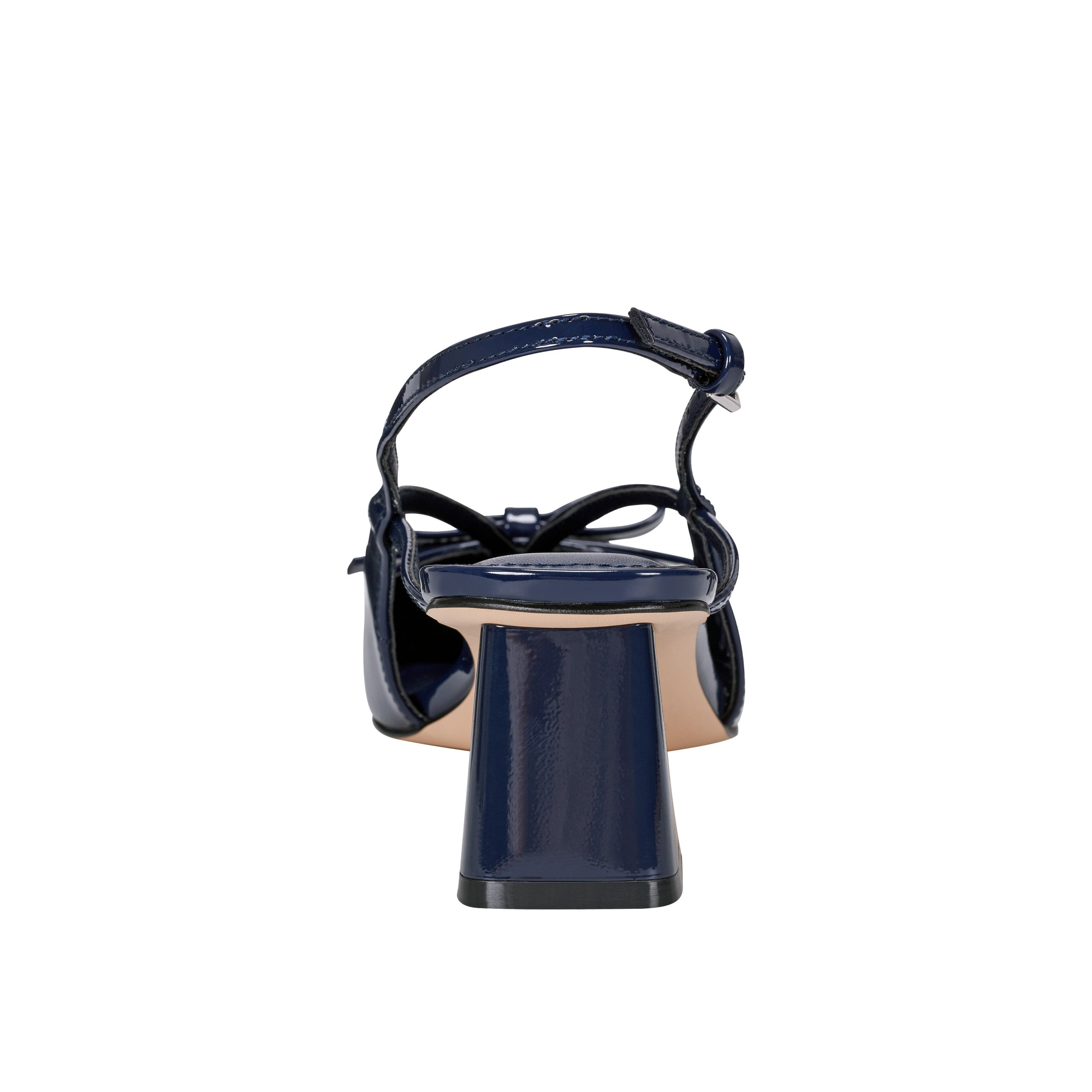 Laily Bow Slingback Pump - Navy Patent