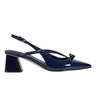 Laily Bow Slingback Pump - Navy Patent