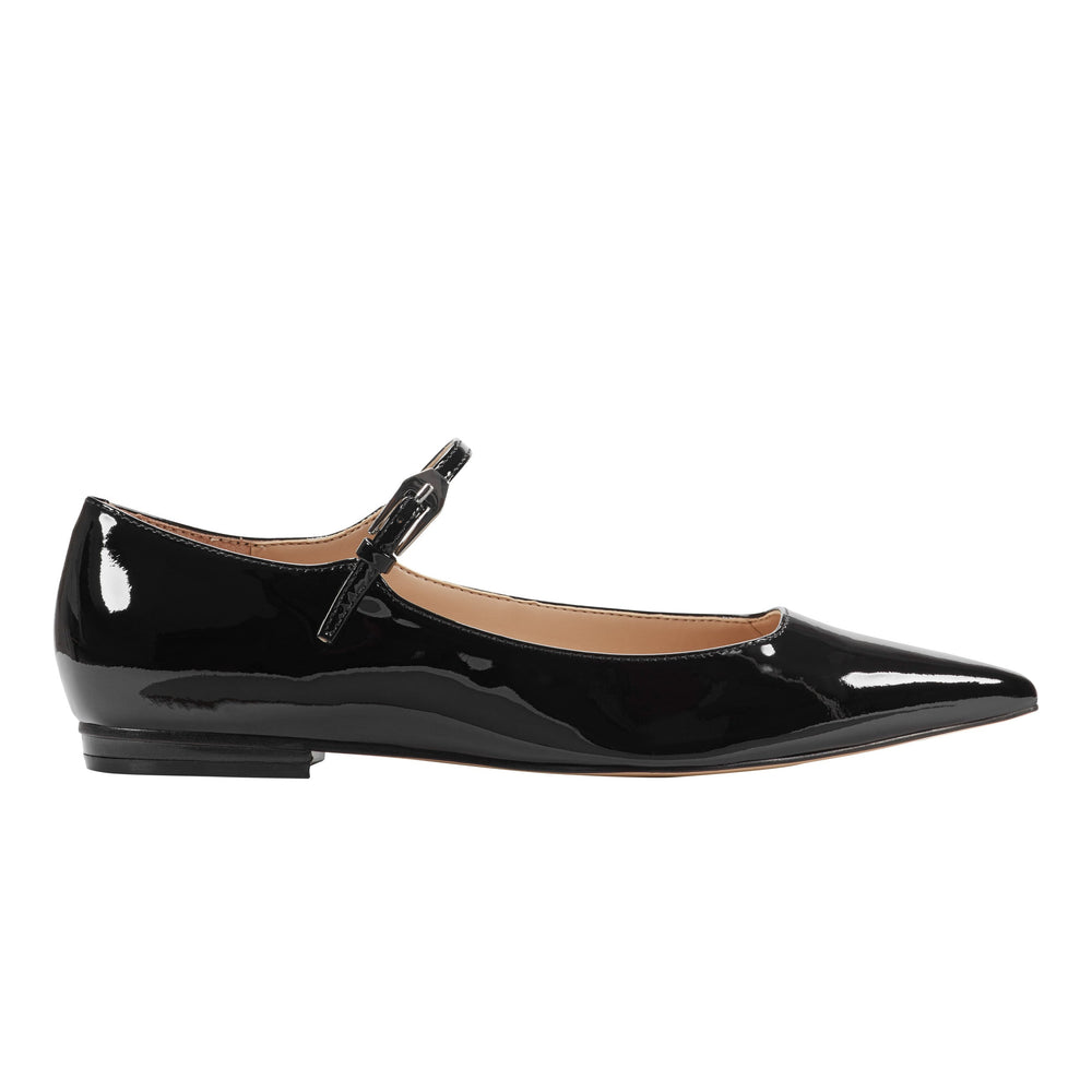 Trella Mary Jane Flat - Black Patent Leather