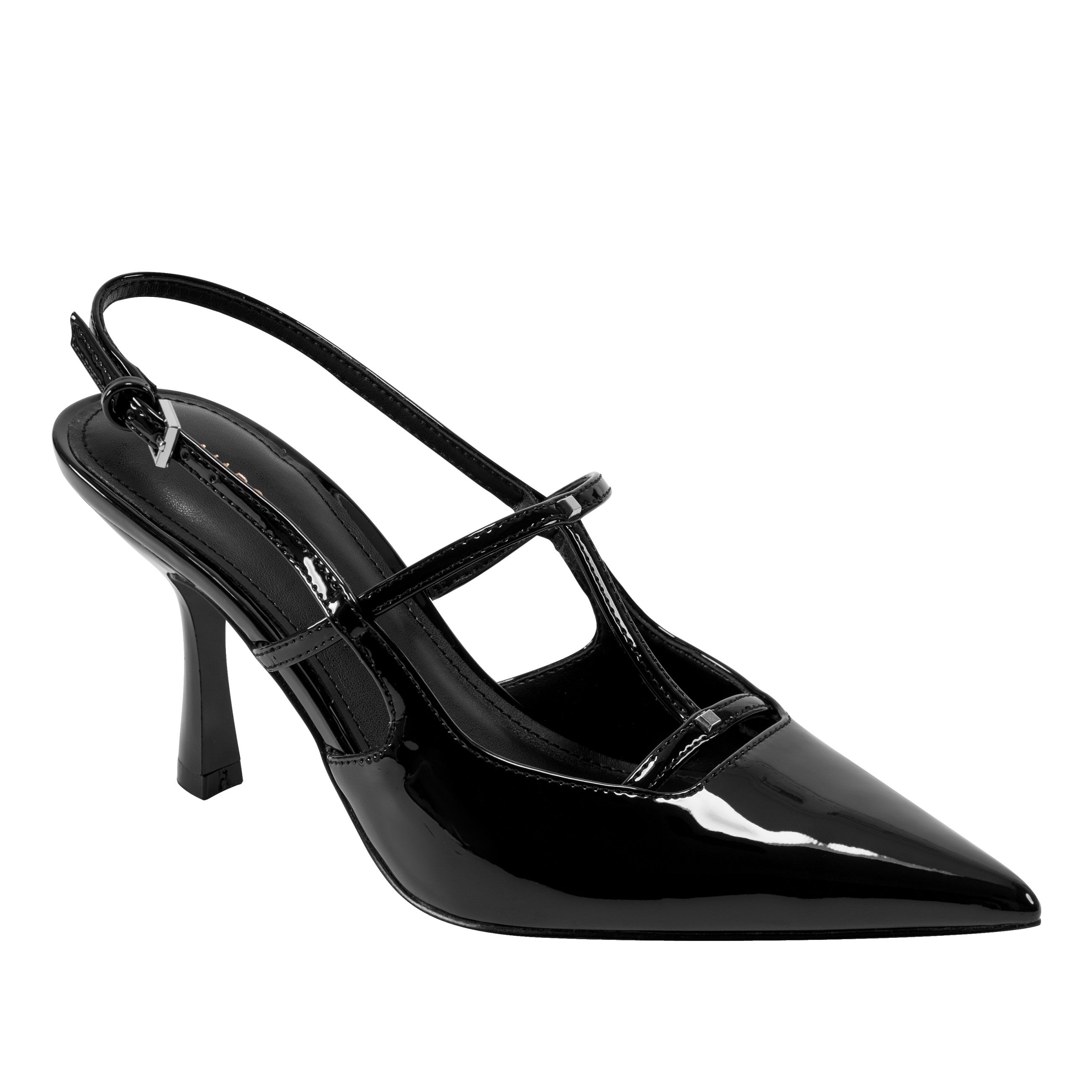 Remmi Strappy Slingback Pump - Black Patent