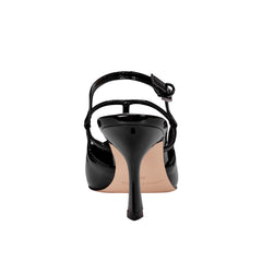 Remmi Strappy Slingback Pump - Black Patent