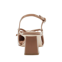 Laily Bow Slingback Pump - Natural Patent
