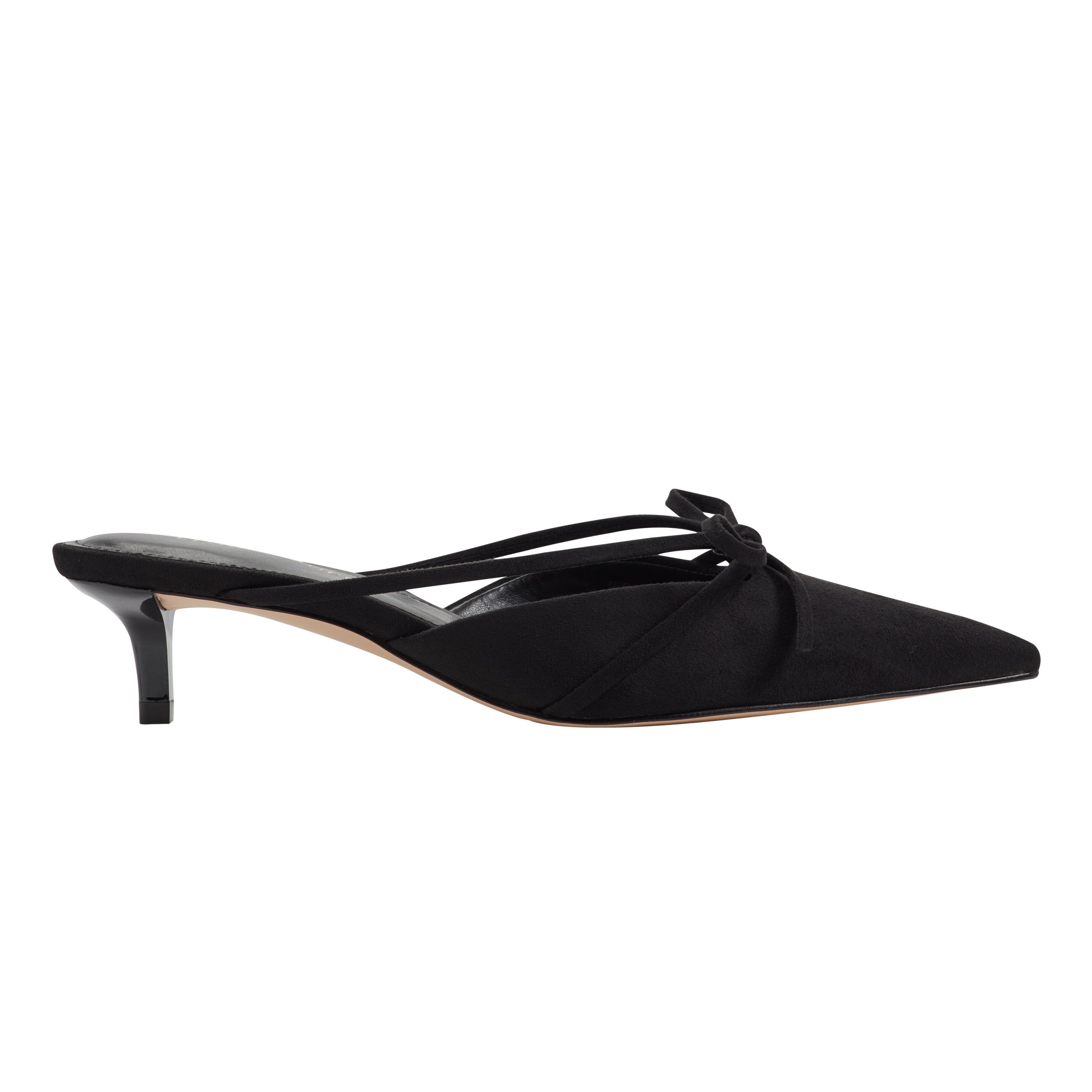 Florin Kitten Heel Mule - Black