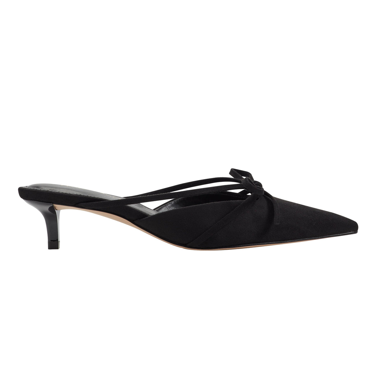 Florin Kitten Heel Mule - Black