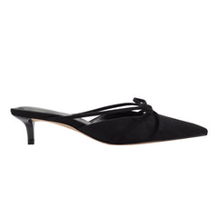 Florin Kitten Heel Mule - Black